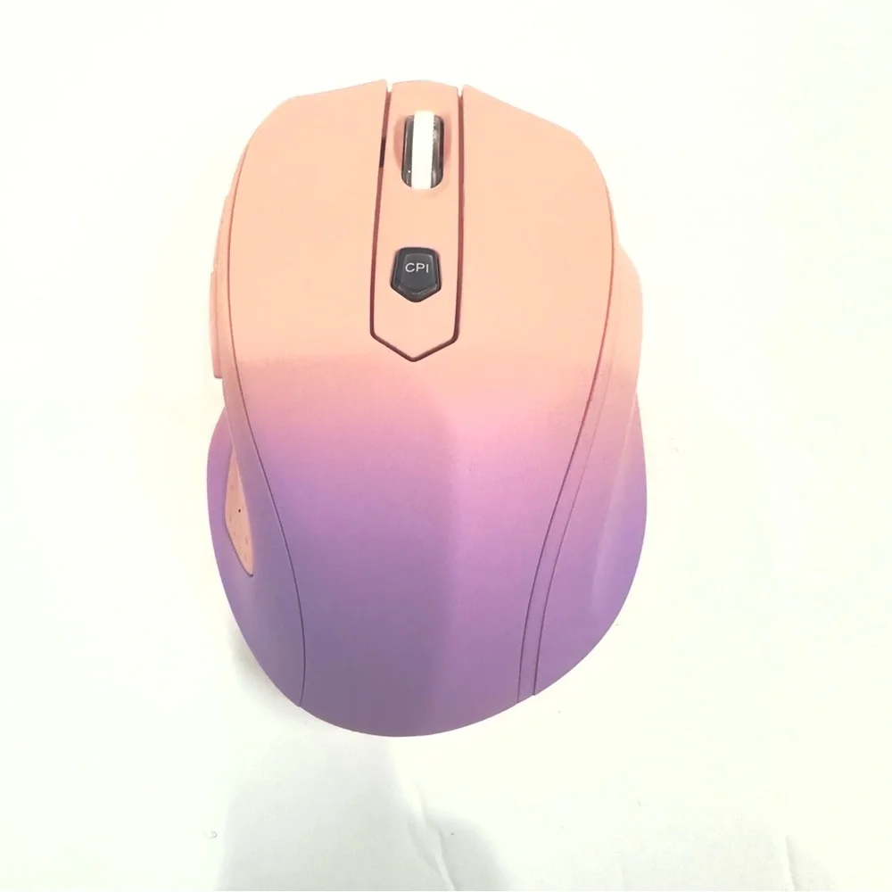 New 2.4G Wireless Portable Mouse w/ USB Receiver Ombre Pink to Purple D-09